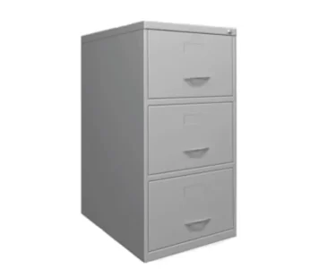 Armário Arquivador 3 Gavetas Aço Cinzento